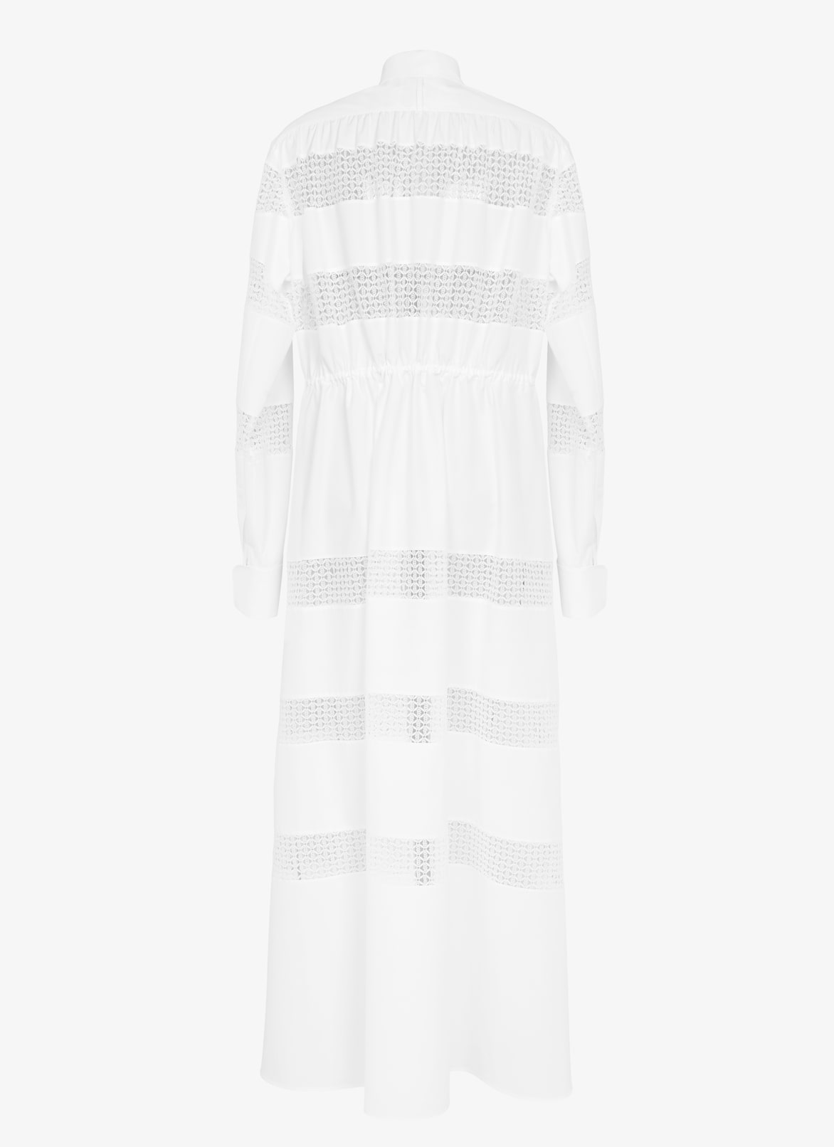 Edition 2015 The Lace Band Dress in Japanese poplin ALAÏA WHITE EDITION 2015 THE LACE BAND DRESS IN JAPANESE POPLIN